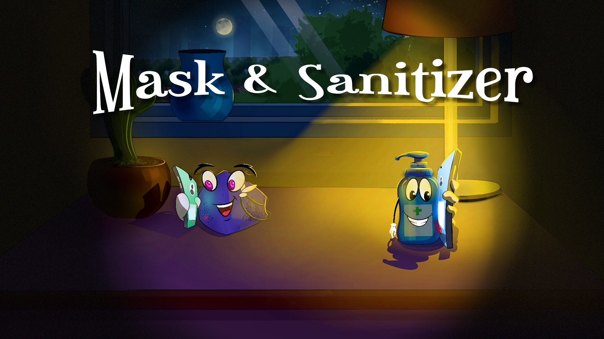 Mask and Sanitizer poster